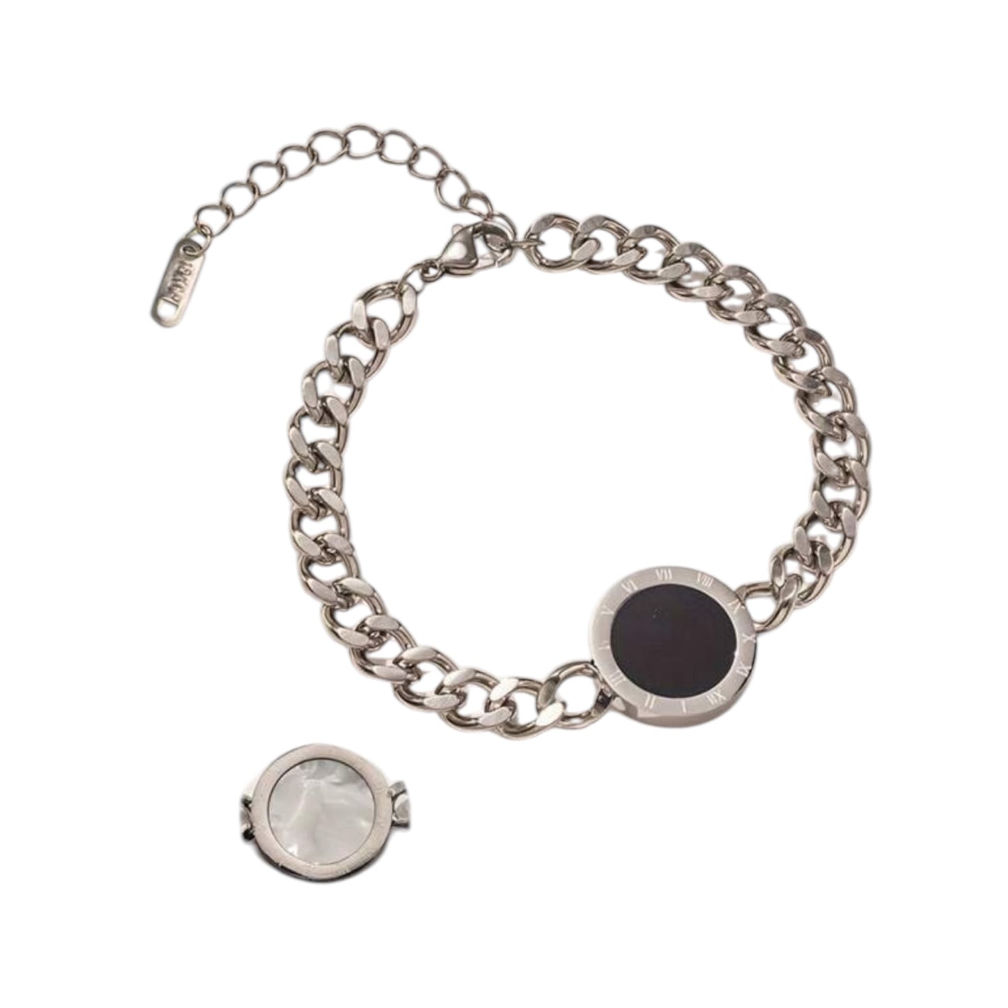 Black&White Duo Armband | 18K vergoldet