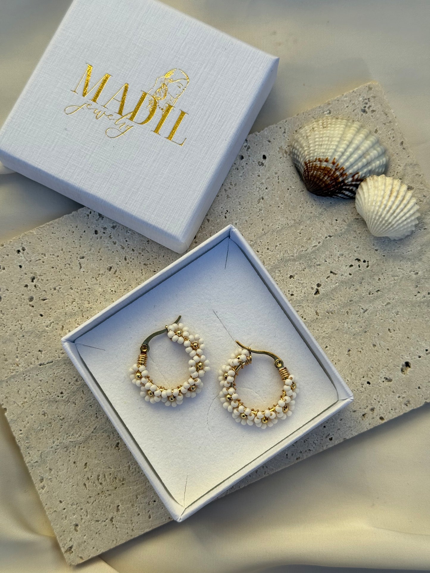 Bloom Hoops - Weiß