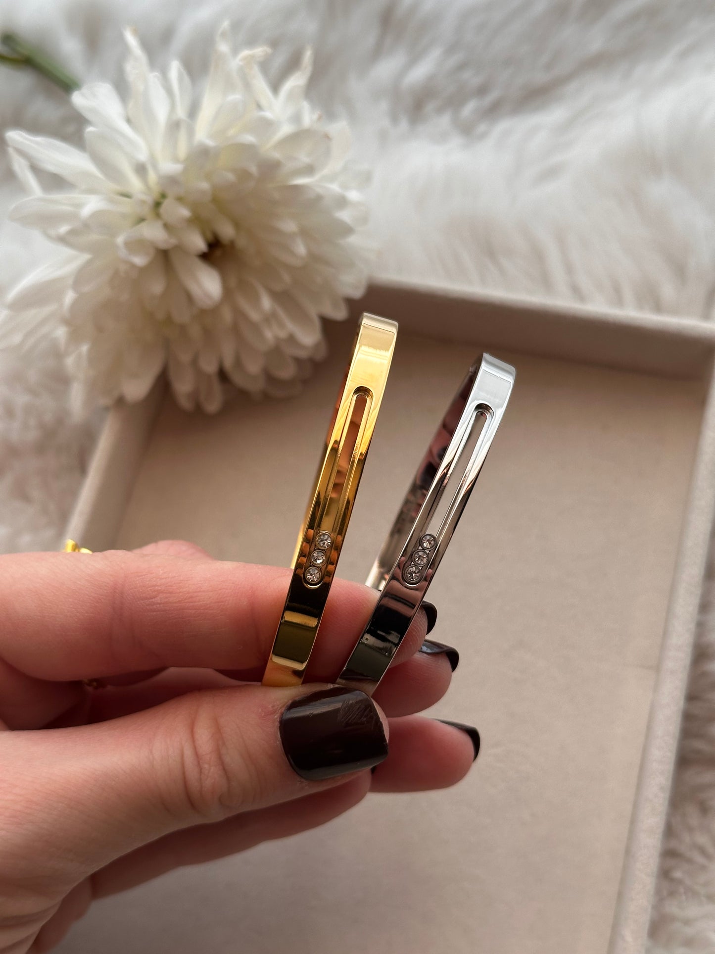 Sliding Armreif | 18K vergoldet