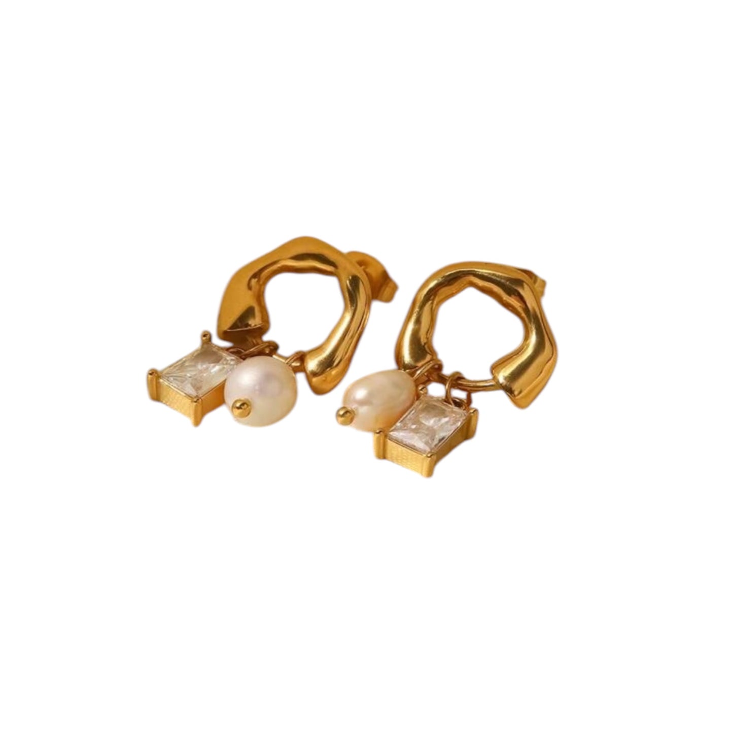 Gilded Pearl Ohrringe | 18K vergoldet