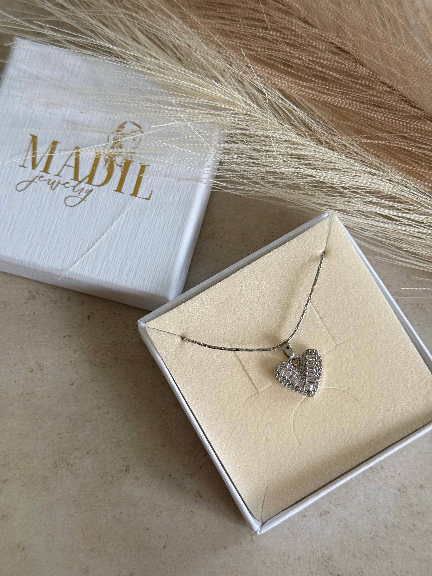 Silver Heart Halskette