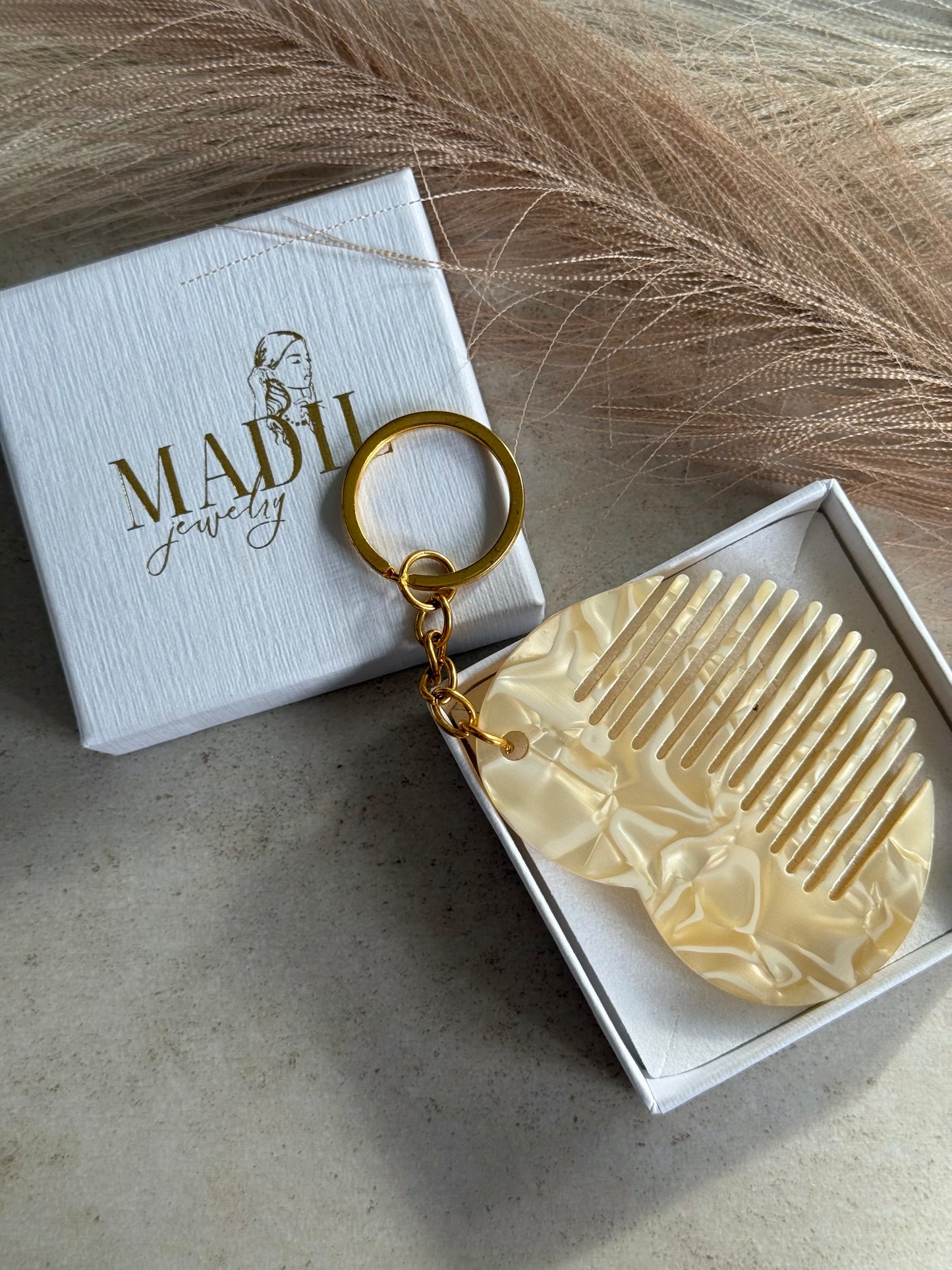 Heart Comb Keychain