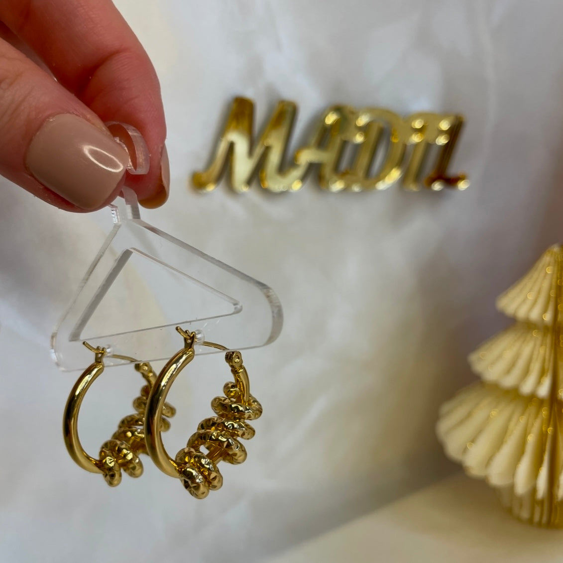 Golden Loop Ohrringe | 24K vergoldet