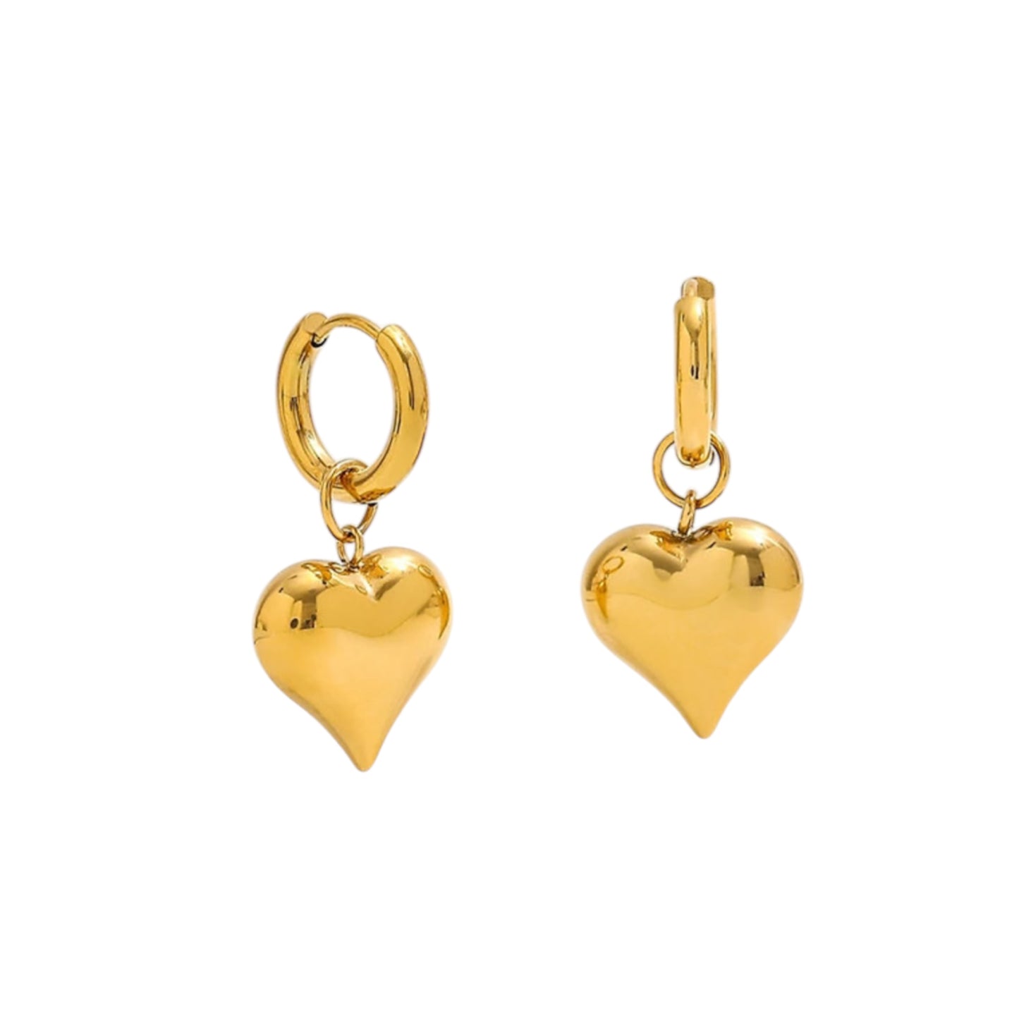 Heart of Gold Hoops | 18K vergoldet