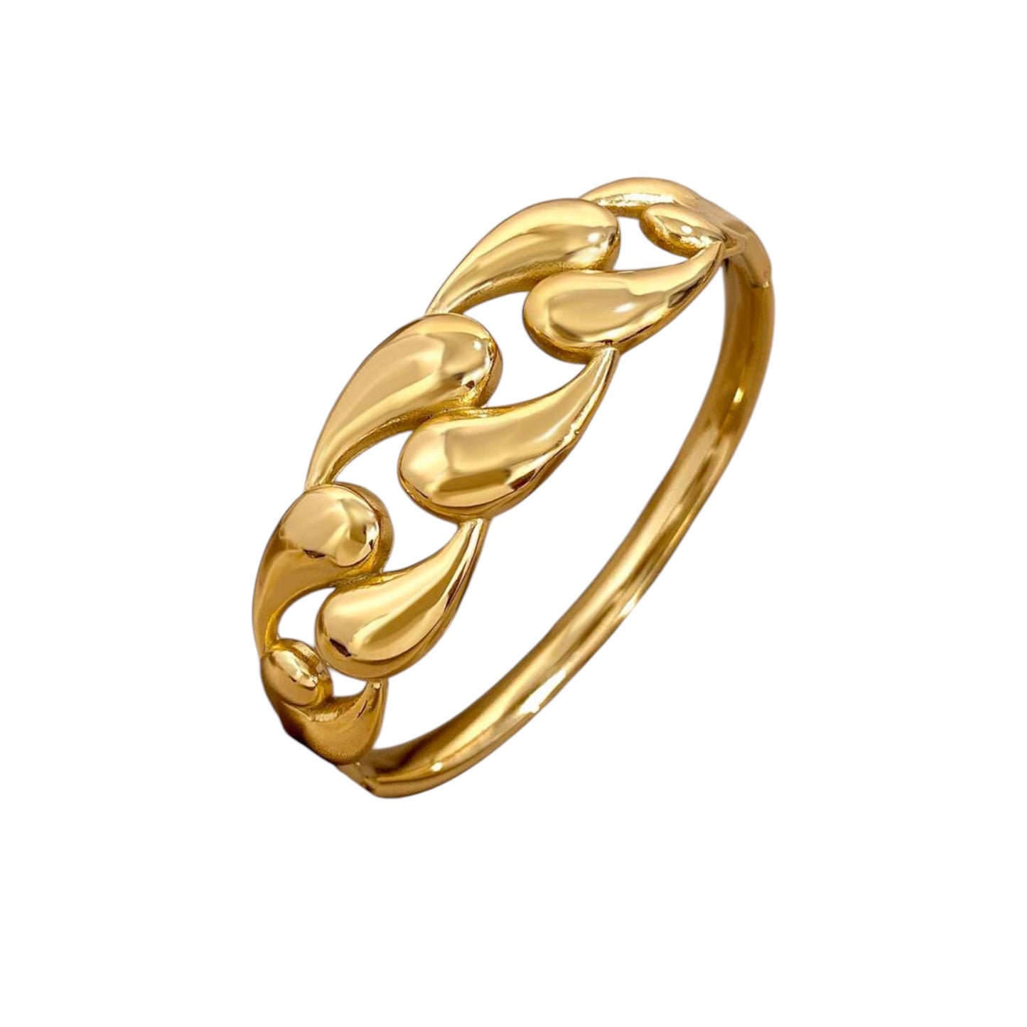 Waterdrop Armreif | 18K vergoldet