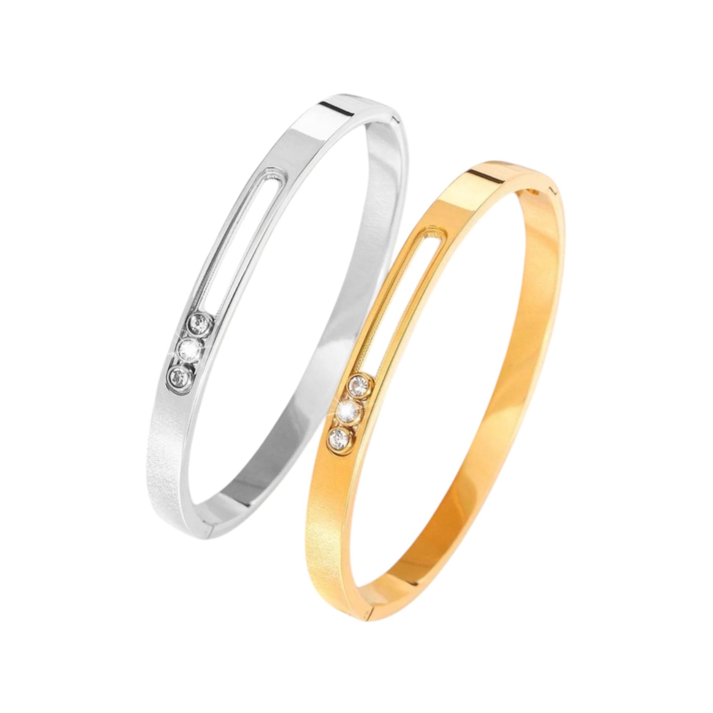 Sliding Armreif | 18K vergoldet