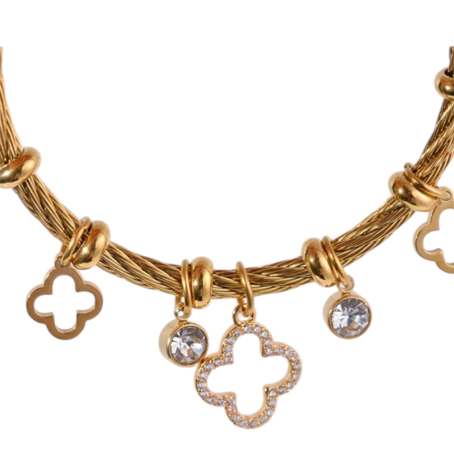 Floral Harmony Armreif | 18K vergoldet