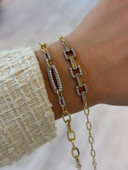 Oval Sparkle & Bold Chain