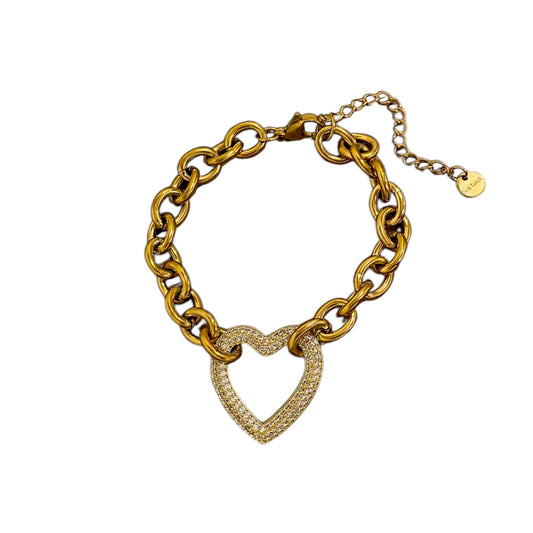 Heart Charm Armband | Stainless Steel