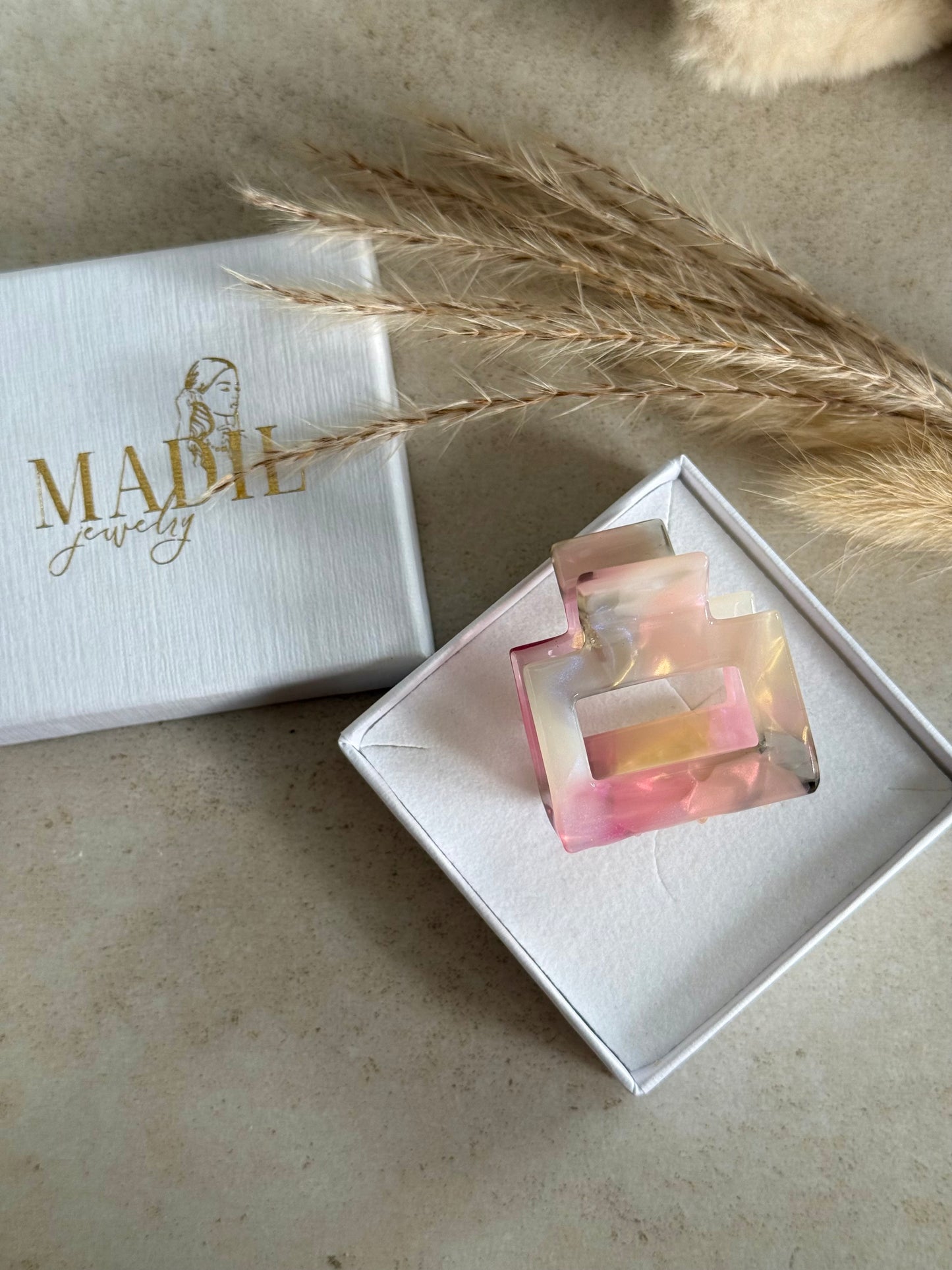 Elegant Square Clip | Aurora Blush