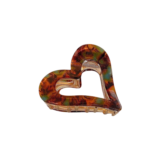 Heart Marble Haarspange | Amber