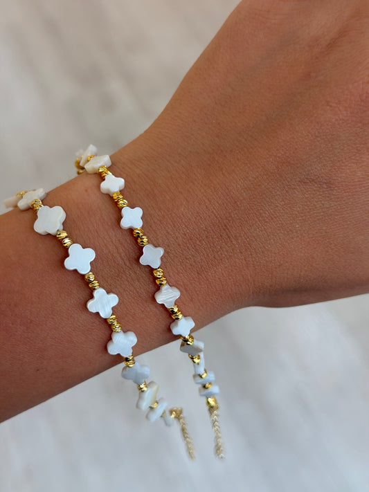 Blumenperlen Armband