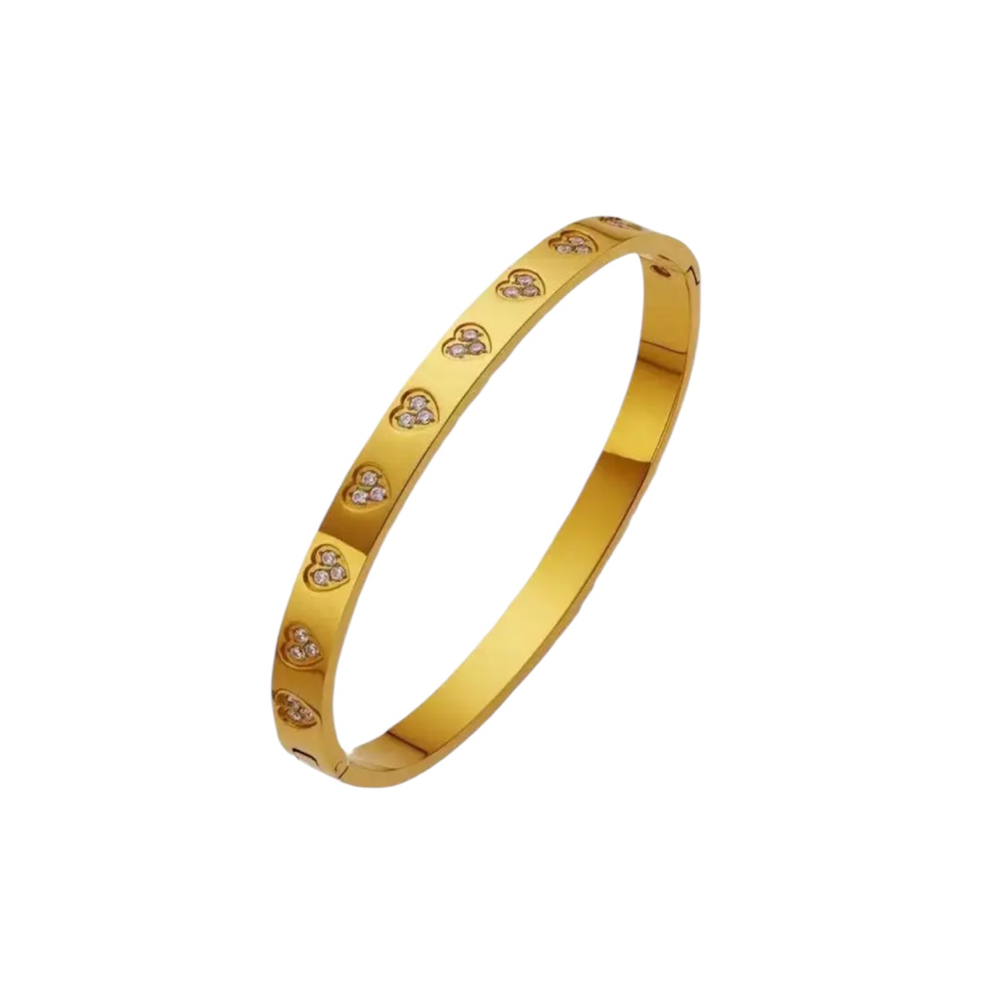 Heartline Armreif | 18K vergoldet