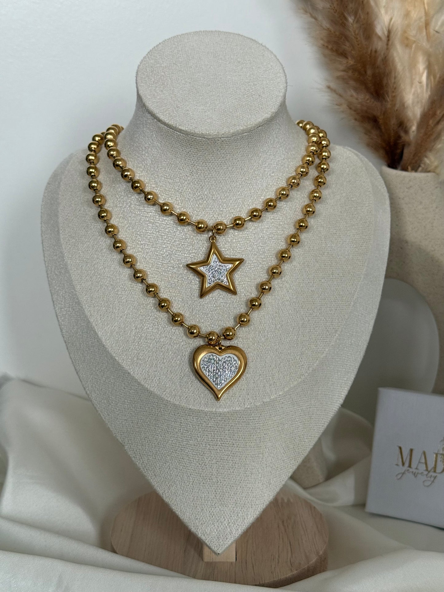 Crystal Heart Halskette