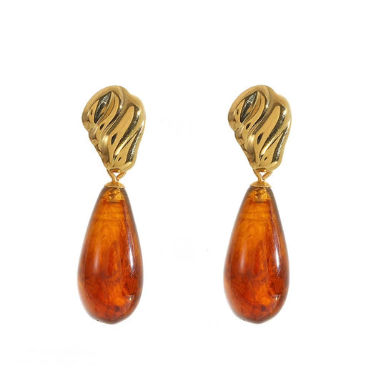 Golden Amber Ohrringe