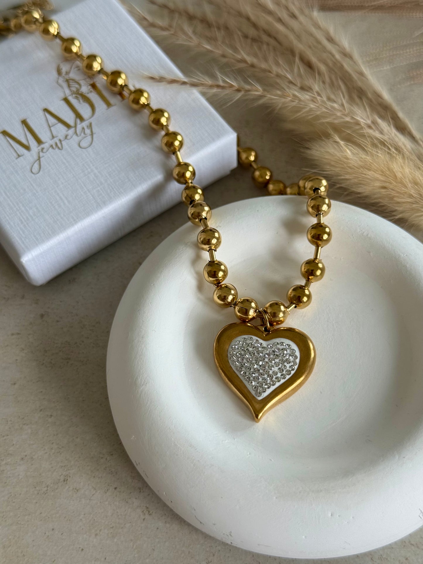 Crystal Heart Halskette