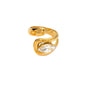 Crystal Gleam Ring | 18K vergoldet