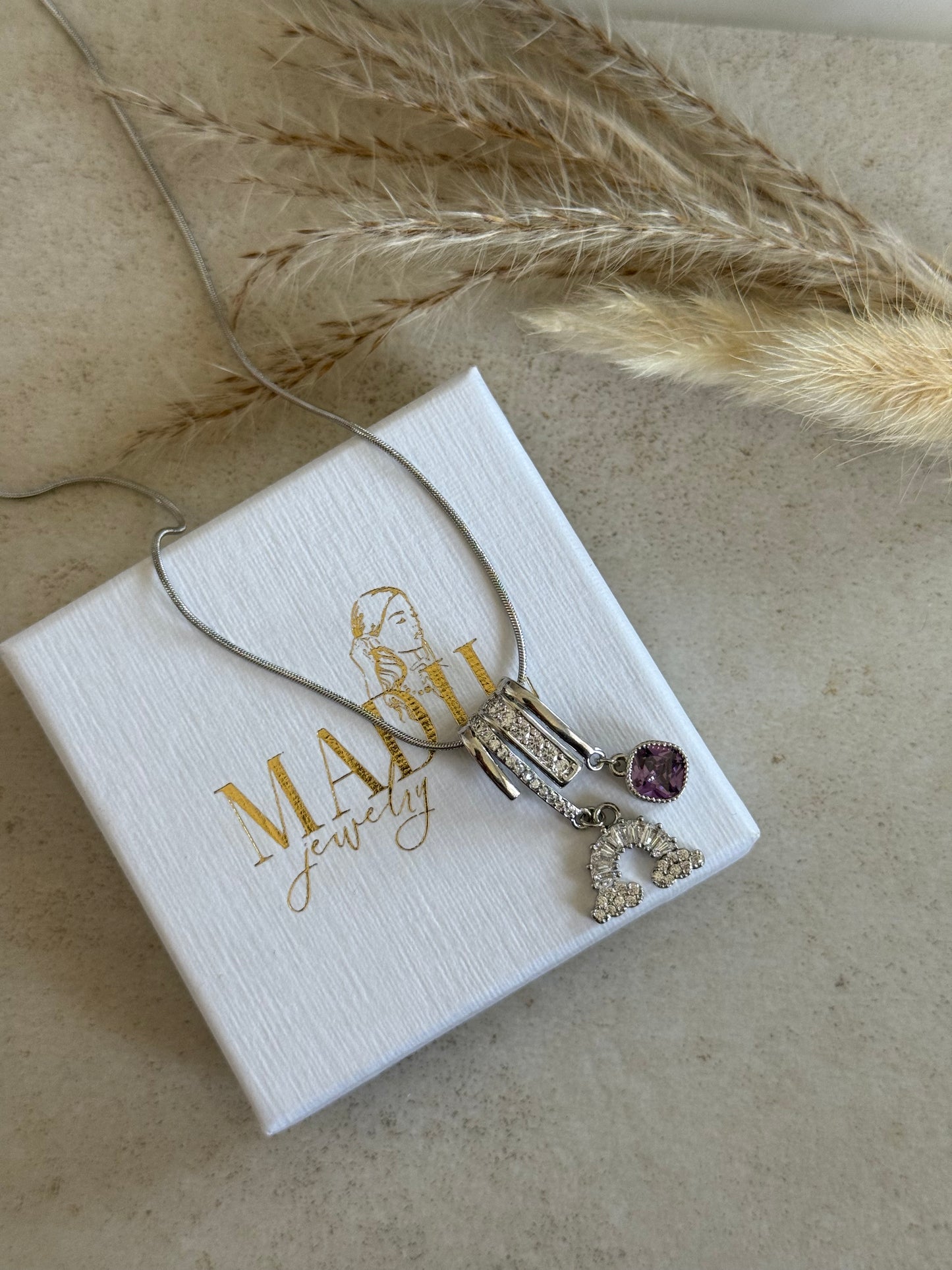 Purple Rainbow Halskette