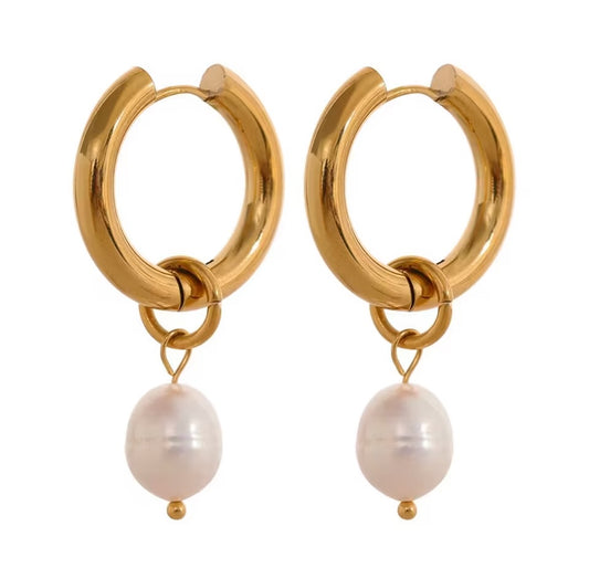 Pearl Drop Big Ohrring