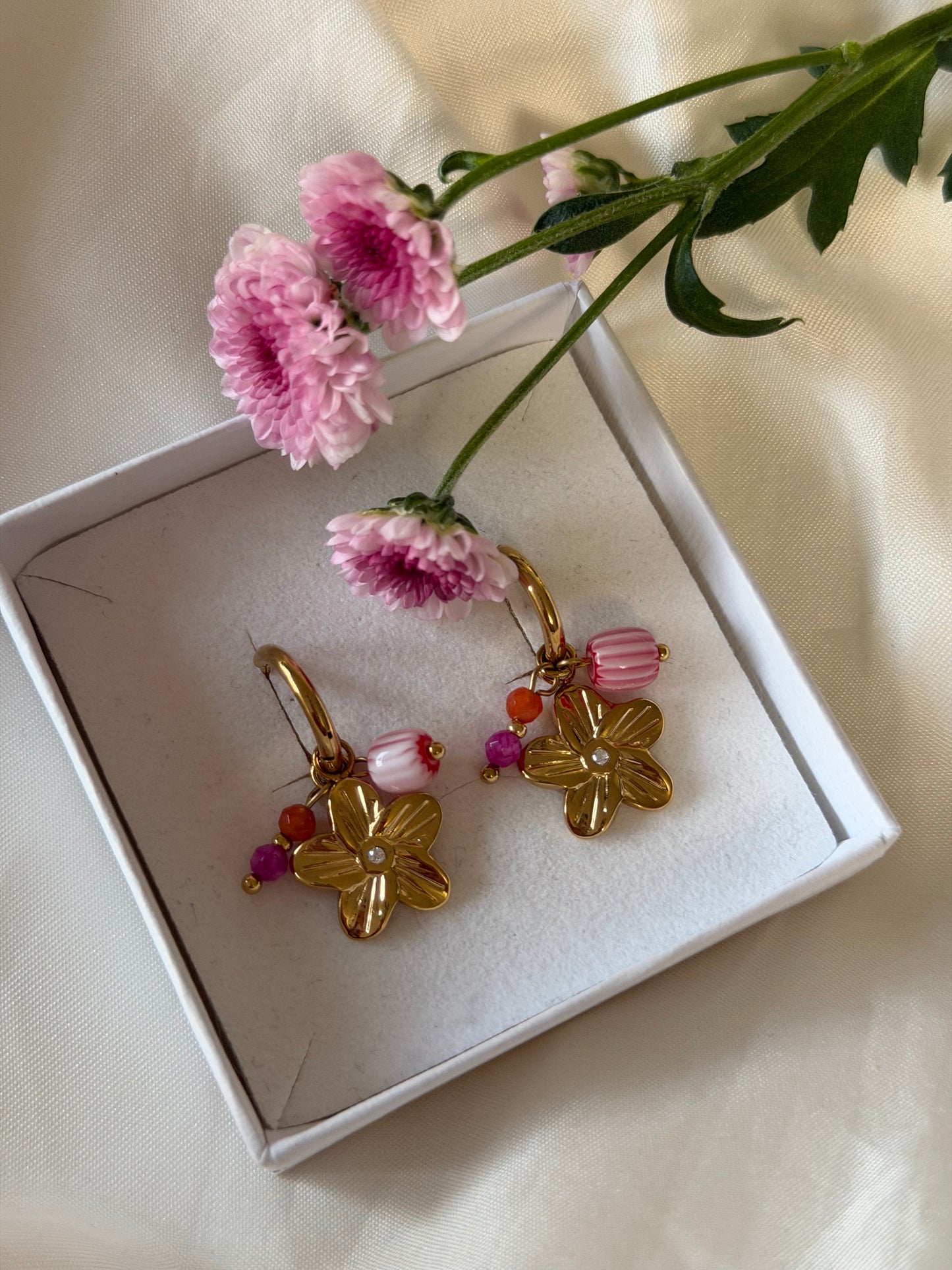Candy Bloom Hoops