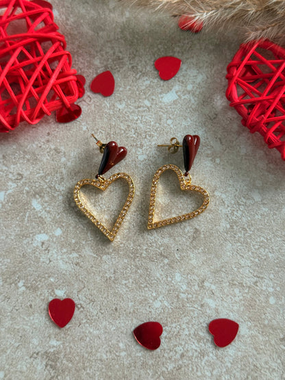 Rouge Heart Ohrring