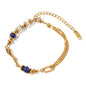 Navy Pearl Armband