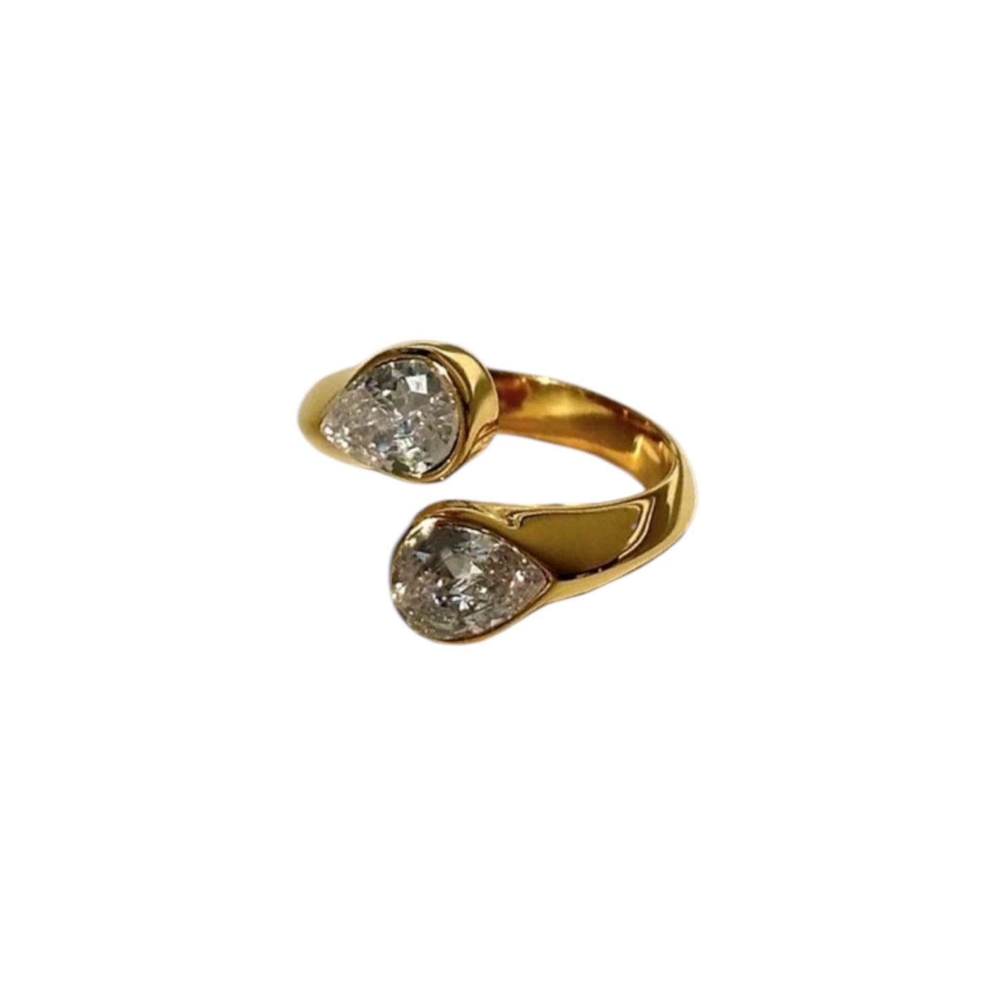 Double Gleam Ring | 18K vergoldet