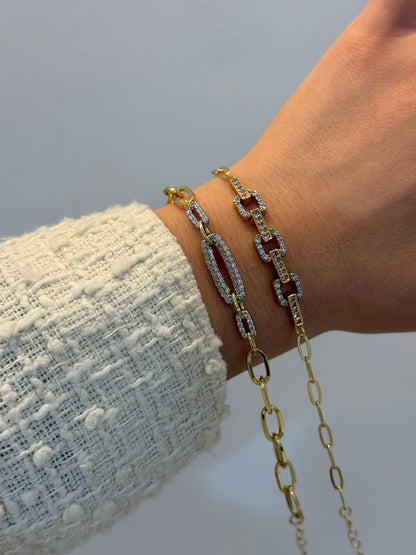 Oval Sparkle & Bold Chain