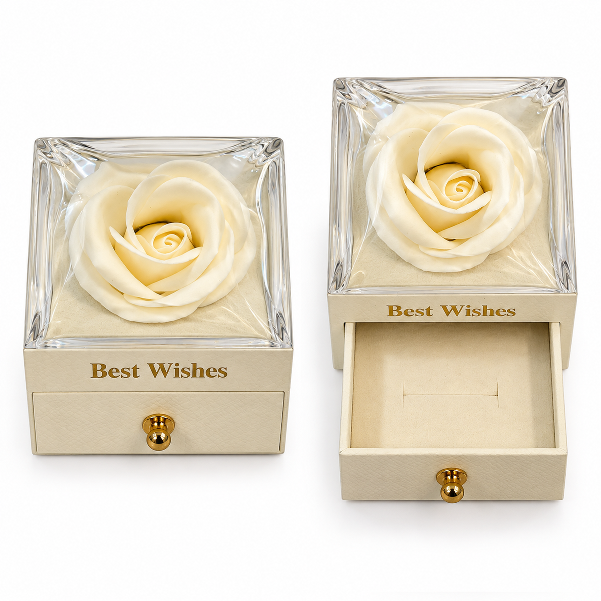 Weiße Rosenbox