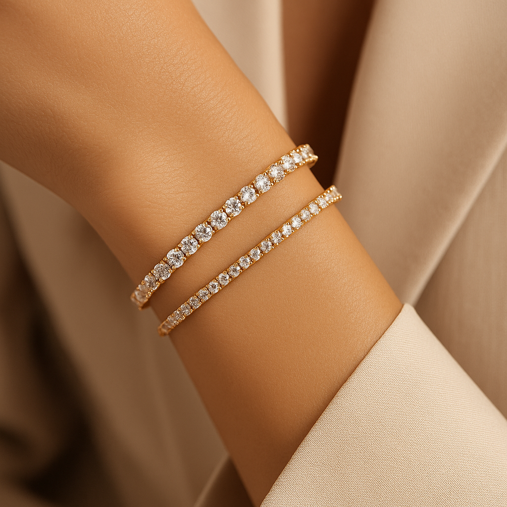 Tennisarmband | 18K vergoldet