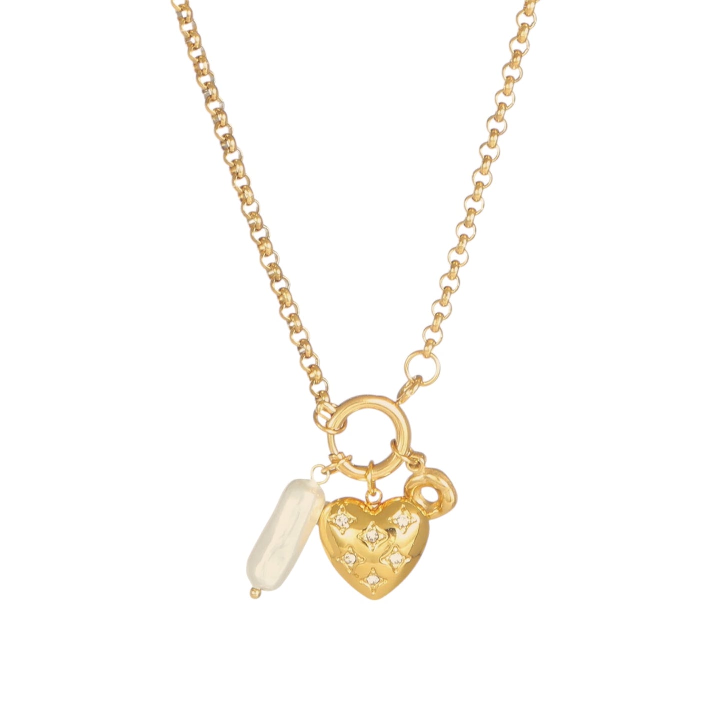 Golden Heart Charm Halskette