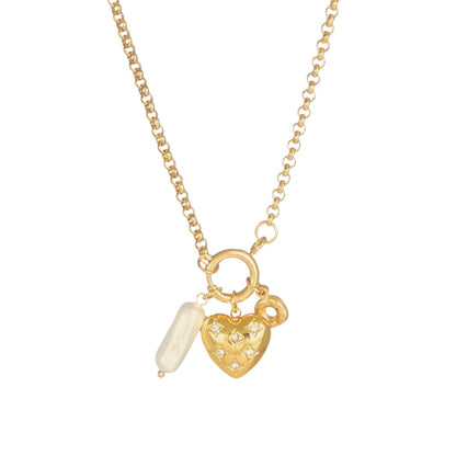 Golden Heart Charm Halskette