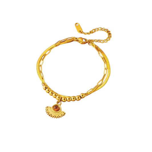 Tiger‘s Eye Armband | Stainless Steel