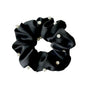 Satin Pearl Scrunchie - Schwarz
