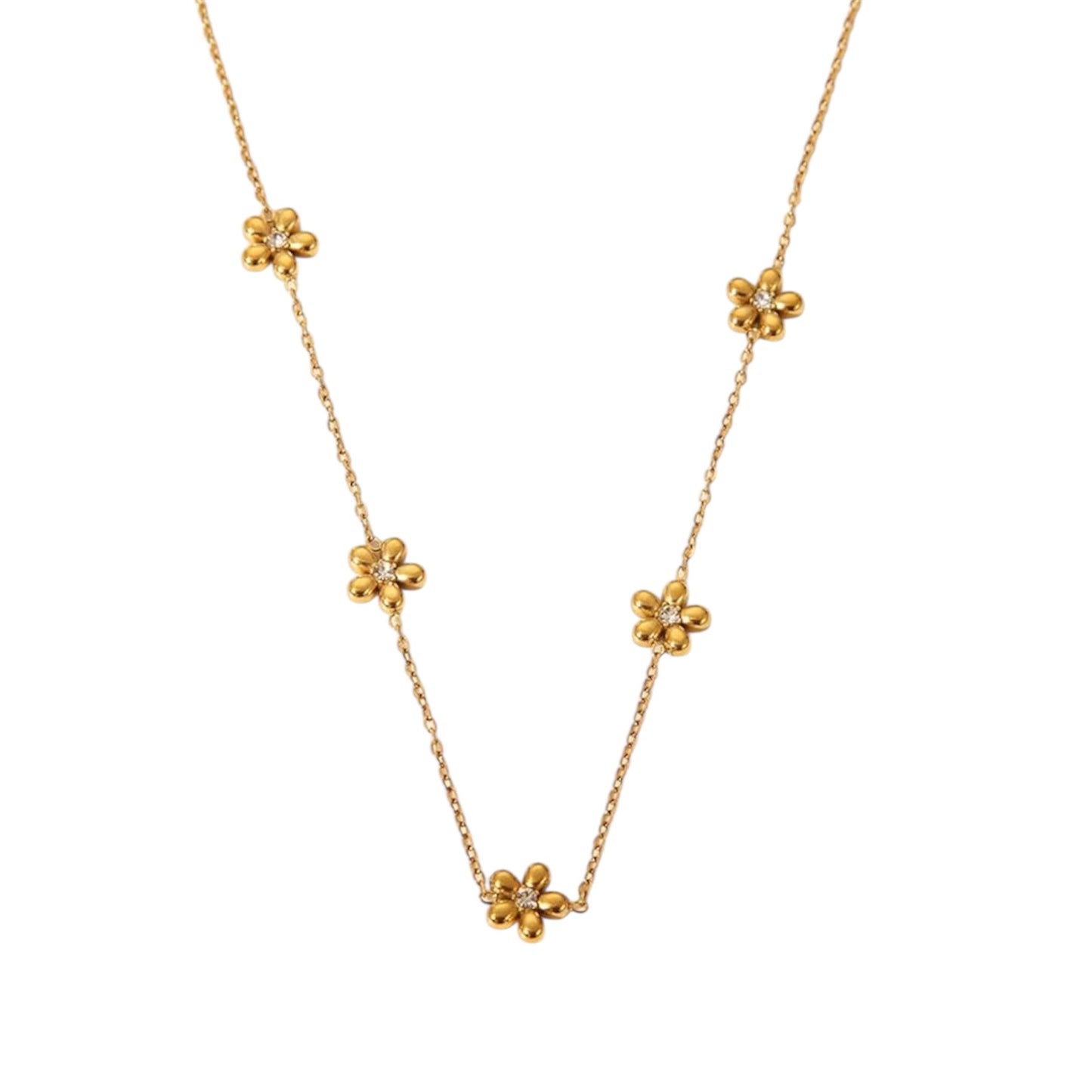 Golden Flower Halskette