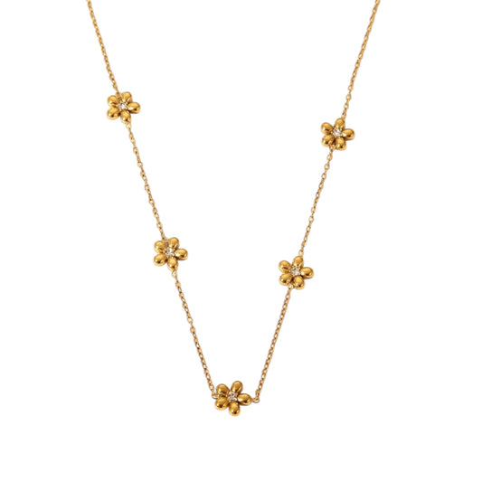 Golden Flower Halskette