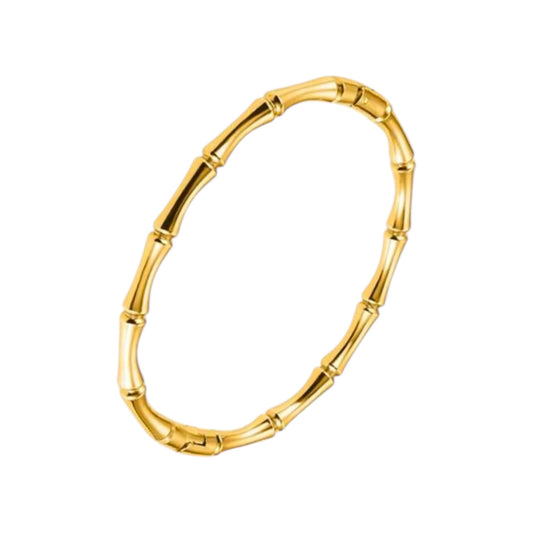 Bambus Armreif | 18K vergoldet