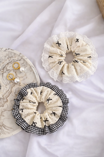 Ivory Bow Scrunchie