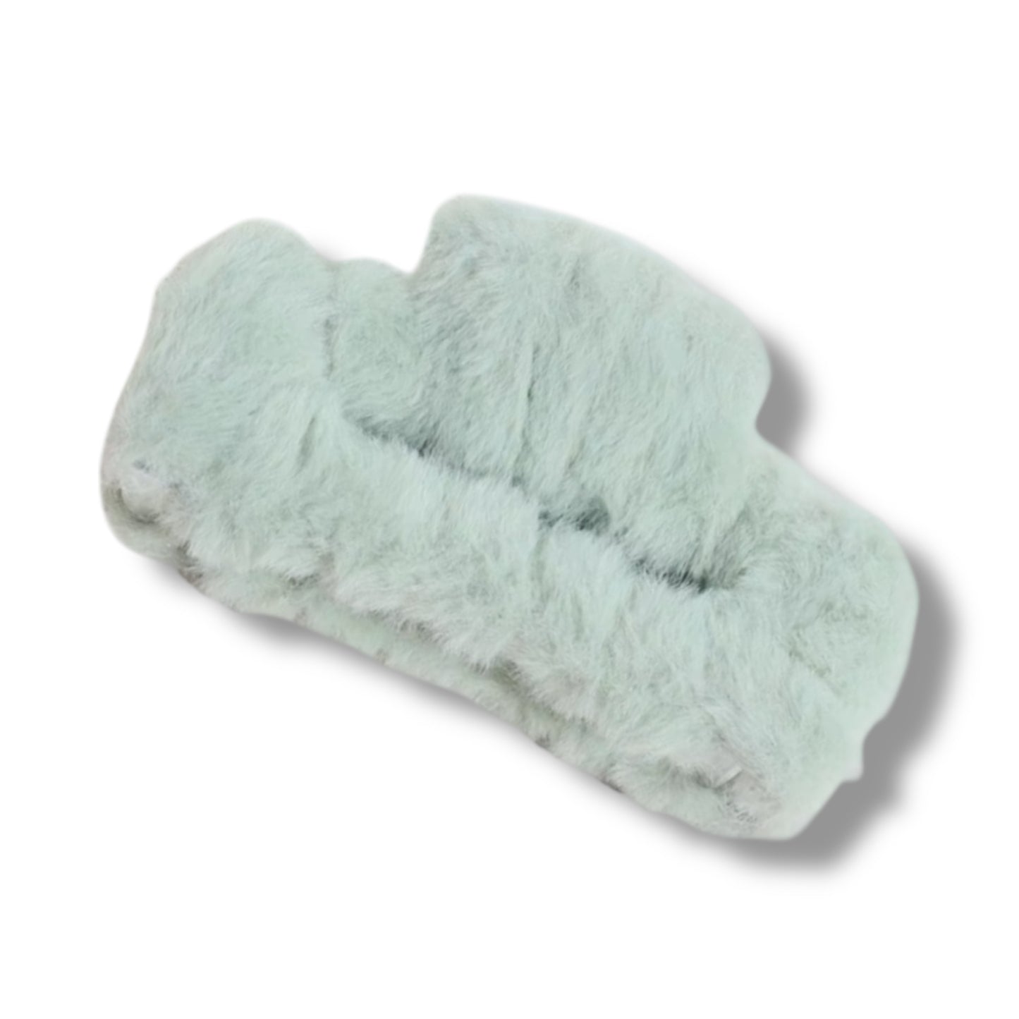 Mint Fluffy Hair Clip