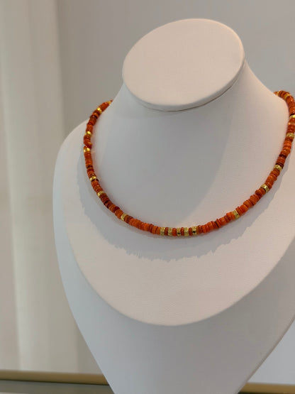 Orange Perlenkette