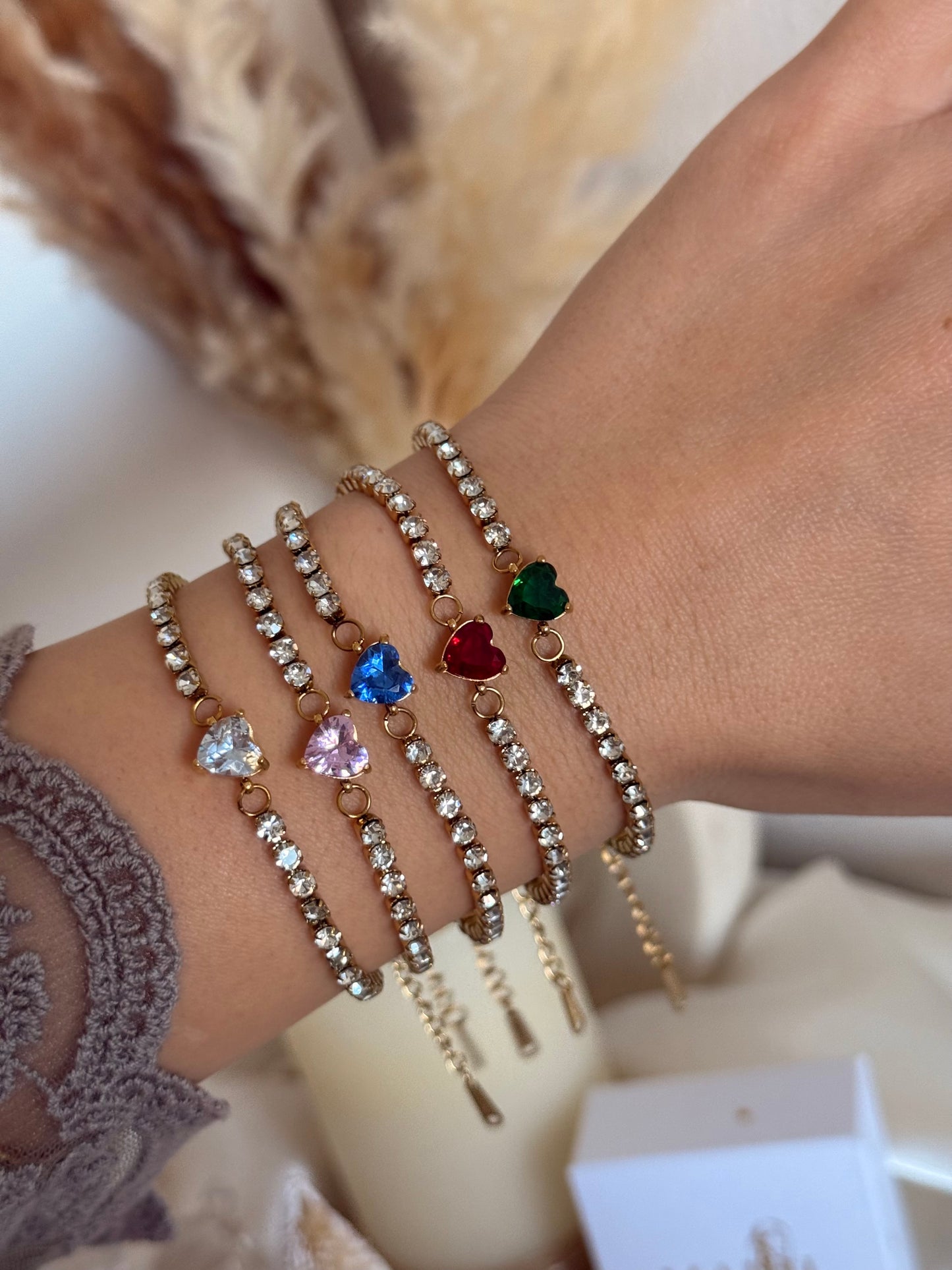 Heart Tennis Armband