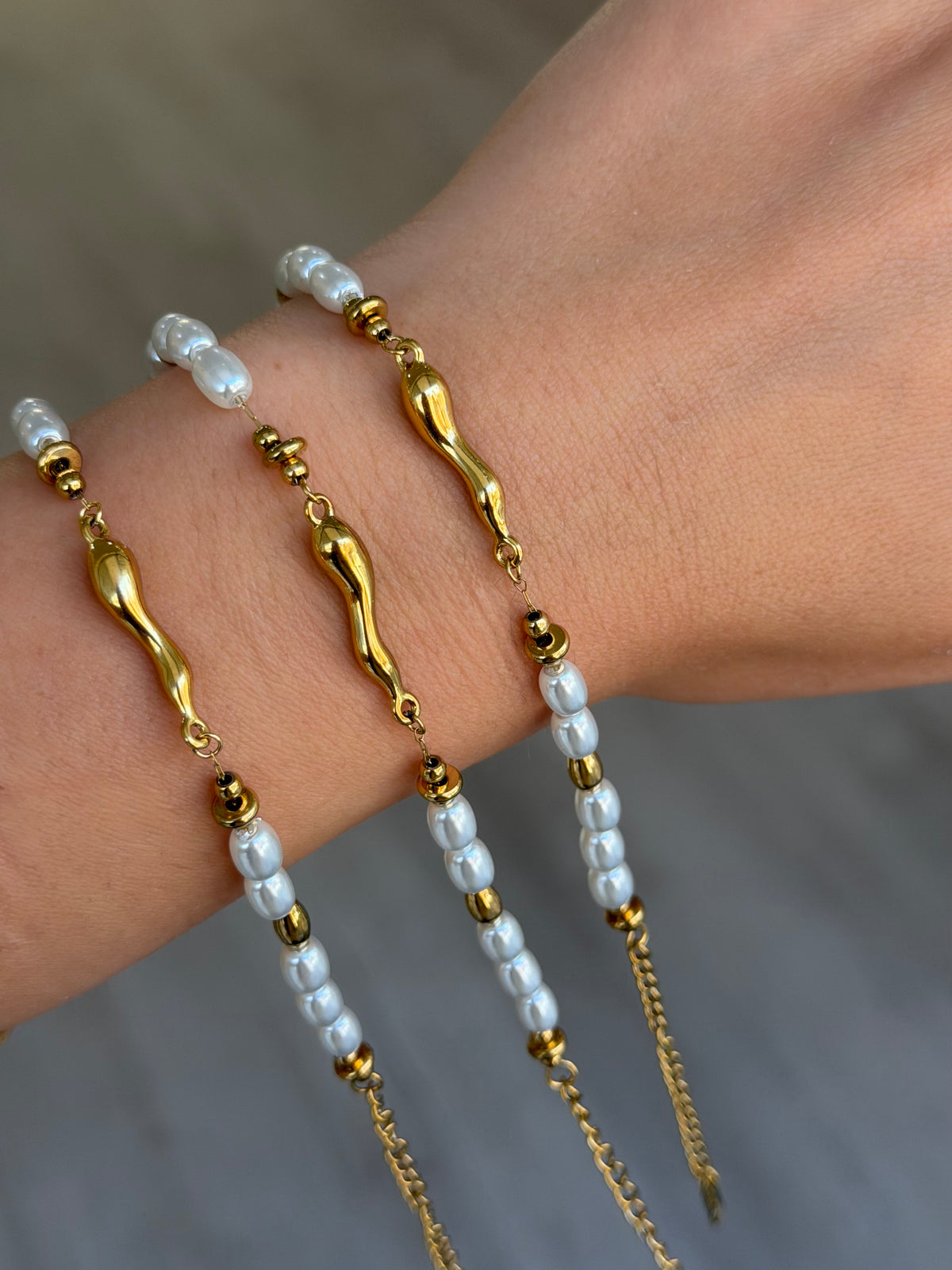 Pearl Wave Armband