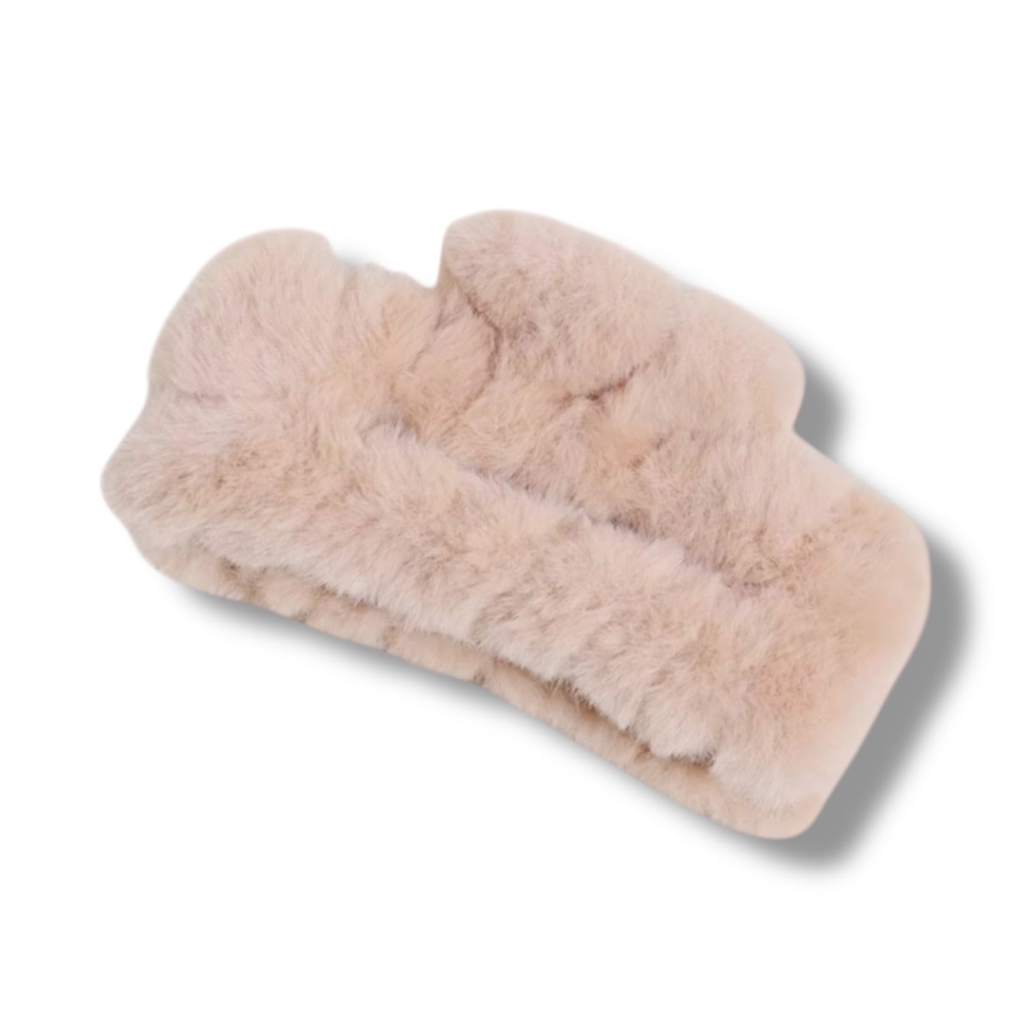 Brown Fluffy Hair Clip