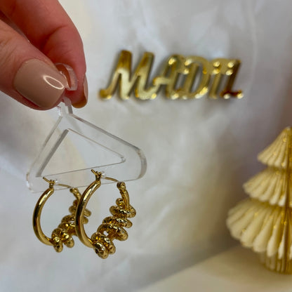 Golden Loop Ohrringe | 24K vergoldet