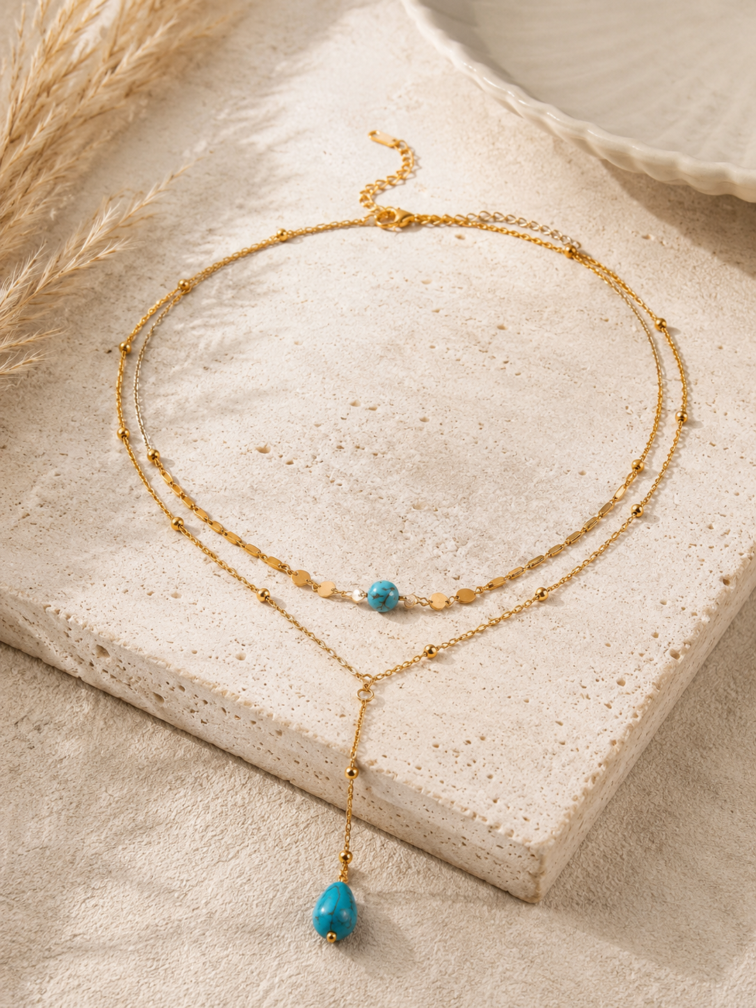 Turquoise Drop Kette