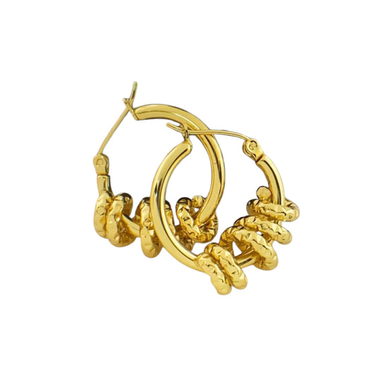 Golden Loop Ohrringe | 24K vergoldet