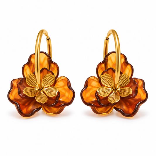 Amber Blossom Ohrringe