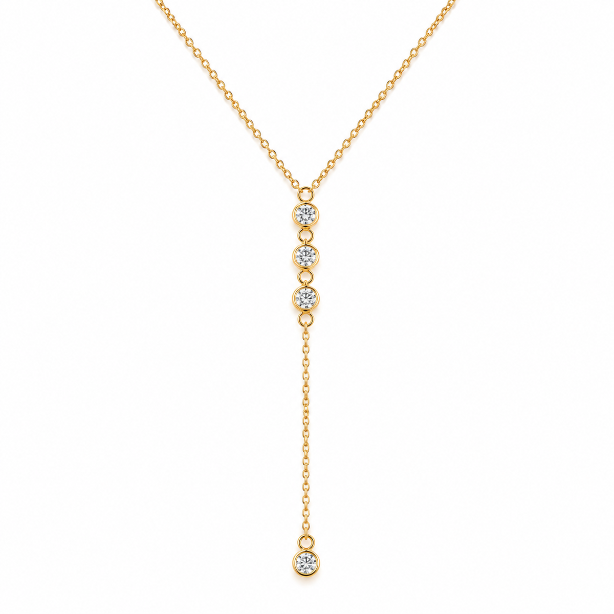 Crystal Drop Y Halskette