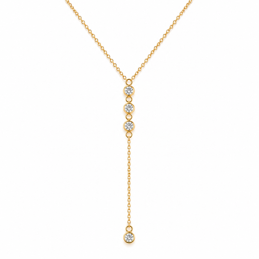 Crystal Drop Y Halskette