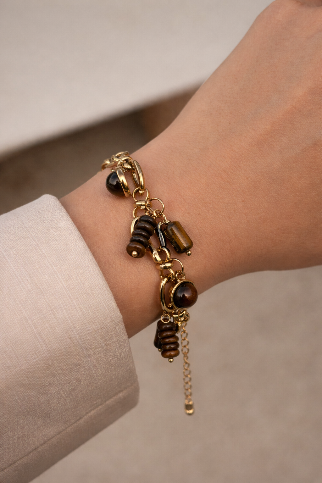 Golden Terra Charm Armband